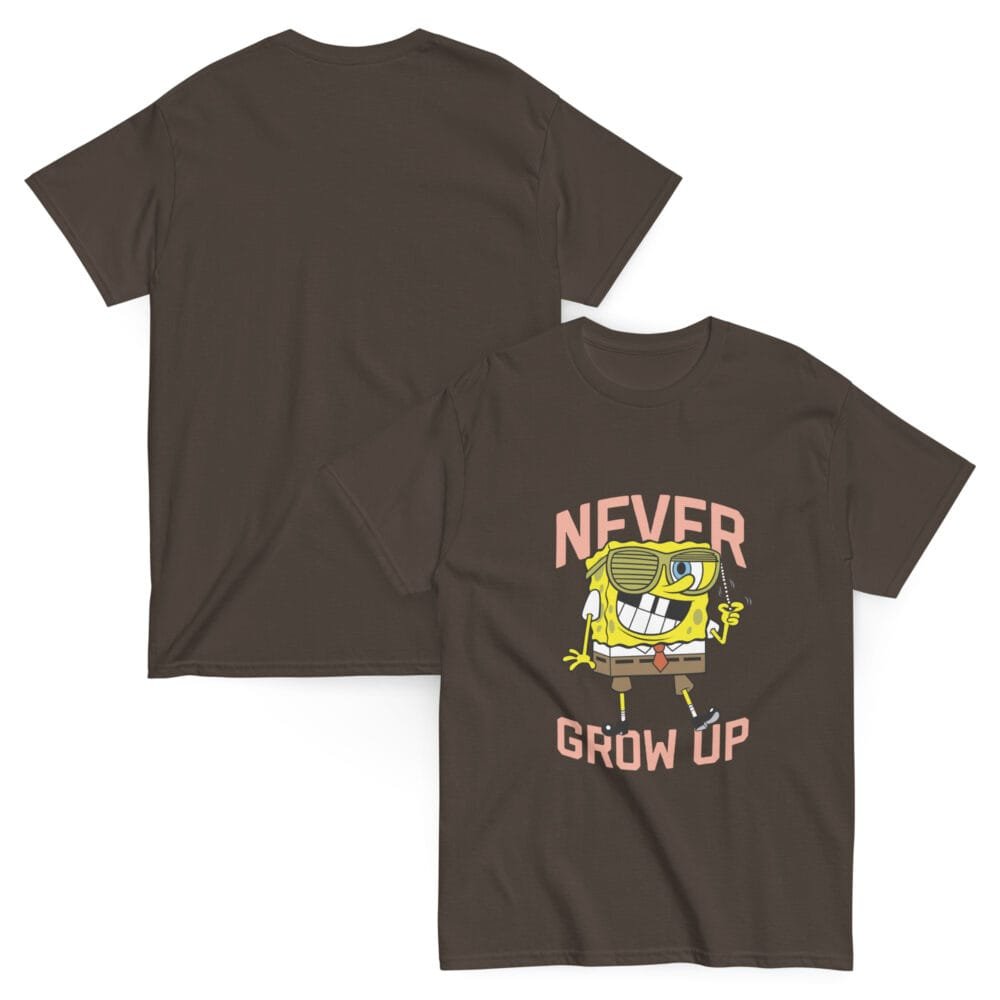 unisex classic tee dark chocolate front and back 67e3002e382e6