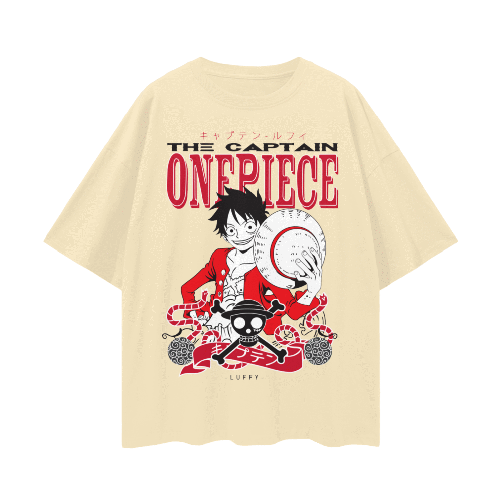 One piece captain the luffy drop shoulder oversized t-shirt